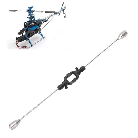 Lightweight RC Helicopter Balance Bar Replacement In Plastic And Stainless Steel Black for WLtoys V912 V915A shown with helicopter