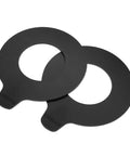 Heavy Duty Rubber Washer Kit For Excavator Boom Bushing Two Pack tough black rubber washers designed for noise dampening.