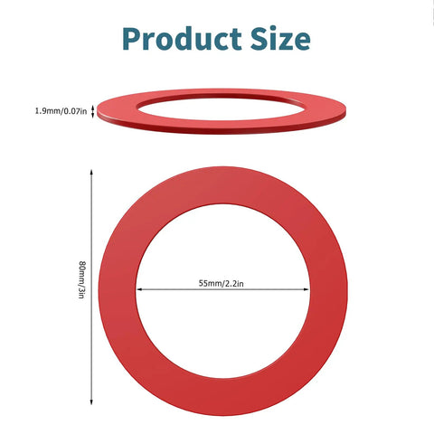 2 Pack Silicone Flush Valve Seal For 210 And 211 Toilets Upgraded Tank Gasket Replacement Chlorine Resistant Durable Toilet Seal Easy Install Equivalent To 630-0030, 80mm x 55mm x 1.9mm