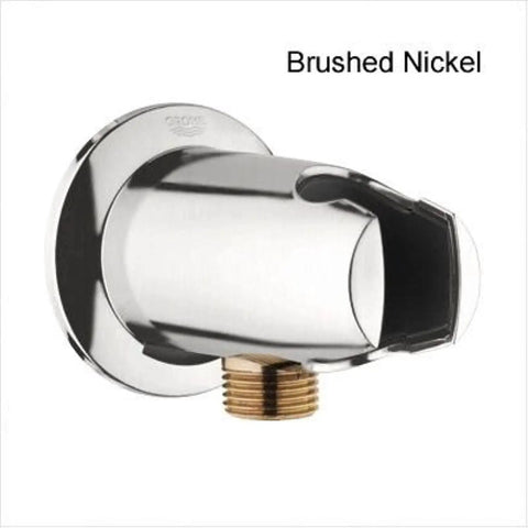 Wall Mount Hand Shower Holder Movario Style With Starlight Finish Half Inch NPT Threads Built To Last No Fuss Easy Shower Upgrade