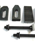 Beefy M8 Clamp Kit For HV4 HV6 Rotary Table Milling Face Plates And Vertical Slide Epoxy Black Finish Includes 2 Clamps 2 Steps 2 Bolts