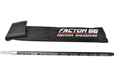 Fast Fid Rope Splicing Tool For Quick Synthetic Winch Line Repairs with black protective sleeve.