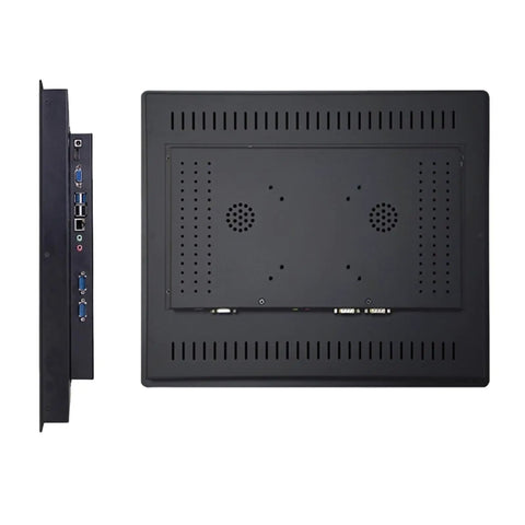 Tough 13.3 Inch Industrial Tablet Pc Panel With Intel Core I5 Processor 4 Gb Ram And 64 Gb Storage back and side view showcasing ports.