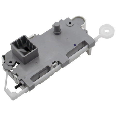 Washer Door Lock Latch Assembly Replacement W10443885 WPW10443885 AP6021486 PS11754810 gray plastic component with hooks.