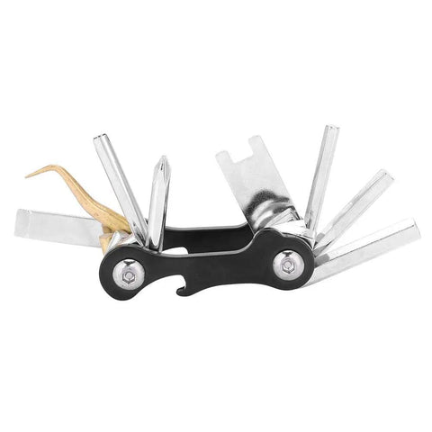 8 In 1 Scuba Diving Multi Tool With Folding Design Stainless Steel Dive Repair Kit showing various open tools