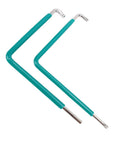 Top Tier Heavy Duty Window And Door Adjustment Tool Set With 59CrV4 Steel Hex Wrenches Plus T15 Star Key And 4mm Ball Head Bit For Tough Screw Repairs And Easy Hardware Fixes You Need Now, 2-piece teal steel hook wrench set