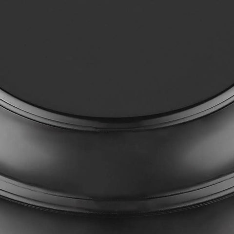 Close-up of black finish, Three Light Bath Vanity Fixture In Black With Dope Industrial Vibe, Damp Location Rated For Bathrooms