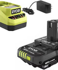 Cordless Tire Inflator Kit With 18V 2 Ah Battery And Charger, digital gauge, auto shutoff, and 24-inch hose, built-in storage