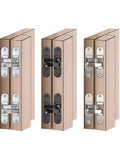 Hidden Cross Hinge For Invisible Doors, Three-Dimensional Adjustable 180 Degree Flat Folding Wooden Door Hinge, Large Left 2 visible on wood