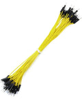 Yellow wires from 150Pcs 5 Colors 2.54mm Male to Male Jumper Wires Set for Breadboard Prototyping PVC Insulated Tin Copper 200mm Length