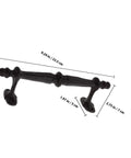 Rustic Cast Iron Outdoor Gate Handle With Knob Pulls For Garden Fence And Cabinet Hardware, showing dimensions and vintage style.