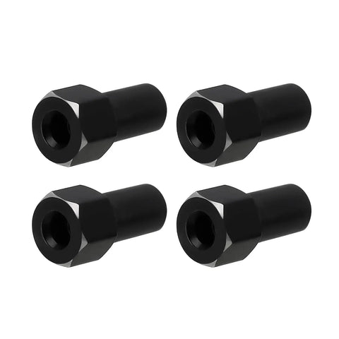 Beefed Up Brass Upgrades Diff Cover Steering Knuckle And RC Hex Extension Kit for Axial SCX24 AXI90081, black brass hex extensions.