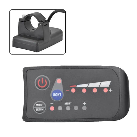 Ebike LED Meter Display 48V IP65 Waterproof With UART Protocol 5Pin Electric Bicycle Meter Parts for 22.2mm Handlebar