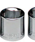Three-Eighths Inch Drive Eleven Piece SAE Socket Set With Chrome Finish One Quarter Inch To Seven Eighths Inch Eight-Point Standard Sockets