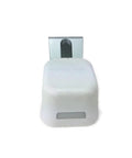 Omnidirectional Presentation Barcode Scanner Kit 1D 2D Wired DPM IP52 White With USB Cable And Presentation Cradle front view