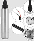 DC 24V 4-20mA Water Level Transmitter Plug-In Type Level Sensor For 0 To 5 M Range Anti-Bending Probe With 6 M Cable