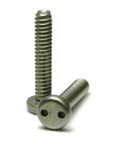 Heavy Duty 18 8 Stainless Steel Snake Eye Drive Tamper Proof Pan Head Machine Screws 8 32 X 1 1 4 Inches Pack Of Twenty Five on white background.