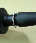 Close-up of Power Boost Exhaust Pipe Muffler Silencer Kit, black finish, for Predator 212cc and 196cc go-karts fitting