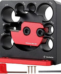 Dowel Maker Jig Kit With Aluminum Alloy Dowel Cutter Plate Eight Holes 8Mm-20Mm for precise dowels, shown with tools and screws.