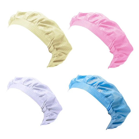 Heavy Duty 12 Pack Breathable Antistatic Mesh Work Caps For Adults And Super Comfy Dustproof Polyester Shop Hats With Quick Dry Panels in assorted colors.