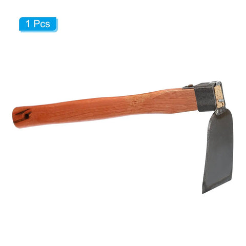 15 Inch By 3 Inch Garden Hoe Tool With Carbon Steel Anti Rust Construction And Welded Wood Handle For Loosening Soil Weeding And Digging In Gray And Yellow