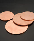 Heavy Duty Solid Copper Round Disc With 110mm Diameter And 1mm Thickness For Cnc Machining And Electrical Wiring, various sizes displayed