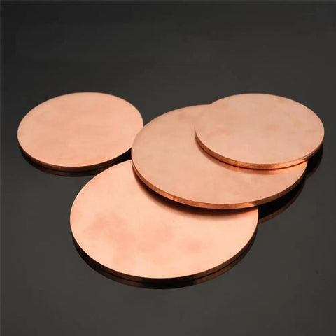 Heavy Duty Solid Copper Round Disc With 110mm Diameter And 1mm Thickness For Cnc Machining And Electrical Wiring, various sizes displayed