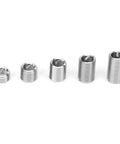 Stainless Steel Spiral Threaded Inserts Kit For M8x1.25 Helical Thread Insertion, 80 Piece Set, shown in various sizes.