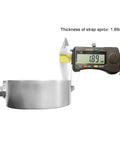 4 Inch Exhaust Clamp Narrow Band 304 Stainless Steel Muffler Band Clamp thickness 1.89mm with caliper measurement