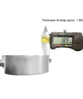 4 Inch Exhaust Clamp Narrow Band 304 Stainless Steel Slip Fit Pipe Connector Kit showing thickness 1.89mm