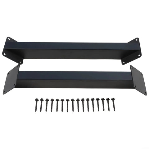 Beefy 45 Degree Angle Support Brackets For Pergola Kit And Gazebo Black Steel Corner Connectors With Screws DIY Wood Deck Tree House Reinforcement Built To Last 2 Pack