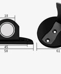 Stunning Red Bronze Hidden Magnetic Door Stop That Keeps Floors Clean And Slams At Bay For Homes, Hotels, And Offices With Nail-Free Installation dimensions and design diagram.
