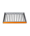 Space Saving Aluminum Alloy Invisible Drying Rack With Pull-Out Trouser Organizer For Built-In Wardrobe Ultra Compact Clothes Storage Solution In Orange 964-1014mm Length