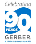 Celebrating 90 years logo for Gerber, a brand established in 1932.