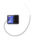 Flysky 6 Channel 2 4Ghz RC Receiver AFHDS2A With Built In Gyro compatible with FS GT5 and RC cars, black compact design.