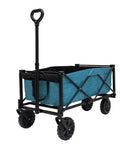 Collapsible Wagon Cart With Wheels Foldable Outdoor Utility Wagon Adjustable Push Pull Handle Silent Universal Wheels Heavy Duty Folding Wagon
