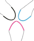 Neon Drift 3 Pack Adjustable Wrist Lanyard For Scuba Gear And Camera Accessories in black, blue, and pink. Tangle Free Safety Strap.