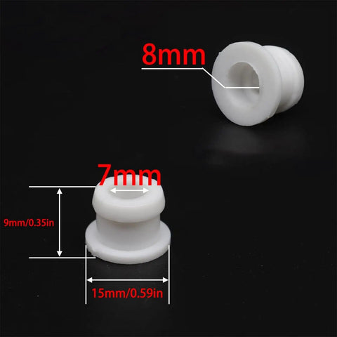 Two Pack Shift Cable Repair Bushing And Shifter Linkage End Clips For Nissan Pathfinder Armada Titan Xterra Frontier 2005 2021 Replaces 134193 349351LA0A Auto Transmission Upgrade, white plastic 8mm/7mm bushing