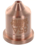Close-up of Powermax 85A Plasma Torch Nozzle 220816, bronze, for hand and machine use in air and nitrogen welding, side view