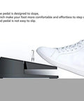 Foot pressing Universal Sustain Pedal for Digital Pianos and MIDI Keyboards, non-slip wide slope design, with shoe visible