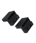 Four Pack Black Barn Door Roller Stopper Hardware For 1.61 Inch By 0.28 Inch Track And 41 By 7 Millimeter Rails, flat view