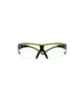 SecureFit 400X Safety Glasses With Anti Fog And Anti Scratch Clear Lenses ANSI Z87 Rated Green And Black Frame Front View