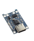 Hella Reliable Tp4056 Type C Usb Charging Module For 18650 Lithium Cells Smart Electric Circuit Board angled view with Type C port.