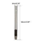 Heavy Duty Heart Shaped Hole Punch Die Cutter 6mm Diameter Durable Carbon Steel for DIY Crafting, shown with dimensions 99x9mm.