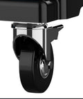 Close-up of Portable Evaporative Air Cooler And Energy Saving Water Swamp Fan lightweight mobile cart wheel for easy rolling.