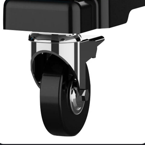 Close-up of Portable Evaporative Air Cooler And Energy Saving Water Swamp Fan lightweight mobile cart wheel for easy rolling.