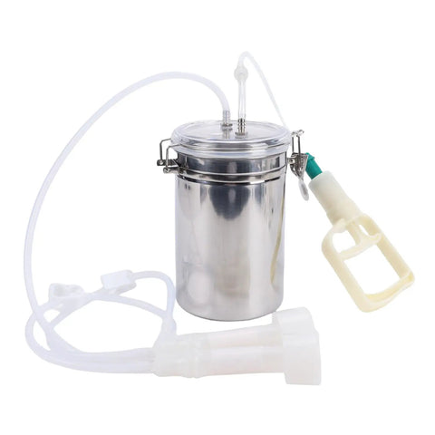 Manual Milking Machine With Strong Suction And 2000ml Stainless Steel Bottle, Portable Milking Kit for dairy use