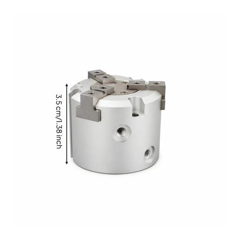 Three-Jaw Pneumatic Clamping Chuck With Air-Driven Cylinder For A Tight, Secure Workpiece Grasp In Industrial Systems, Assembly Lines