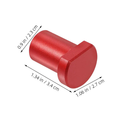 Red aluminum piece of Six Piece Aluminum Alloy Workbench Stops Set With Scratch Resistant Clamp And Quick Tightening Ratchet For Woodworking