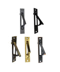 Solid Brass Edge Pull Handle 4 Inch Satin Nickel for Pocket Doors and Sliding Doors, various finishes, mounting hardware included